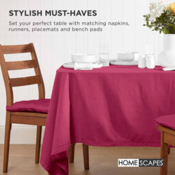 Homescapes Plum Seat Pads 100% Cotton Chair Cushions 40X40 Cm, Set Of 4 Plain Chair Pads For Dining, Kitchen Or Garden Outdoor - thumbnail 7