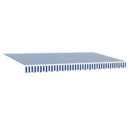Berkfield Retractable Awning Striped Blue And White 400 X 200 Cm Fabric - thumbnail 5
