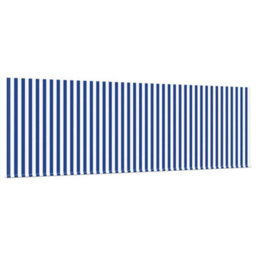 Berkfield Retractable Awning Striped Blue And White 400 X 200 Cm Fabric - thumbnail 4