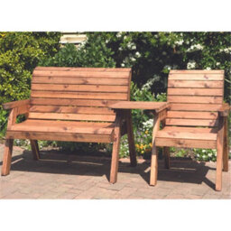 Marlborough Traditional Wooden 3 Seat Straight Companion Set - thumbnail 2