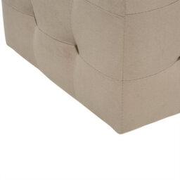 Beliani Light Brown Velvet Tufted Storage Ottoman Bench - W72 X D42 X H40Cm - thumbnail 9