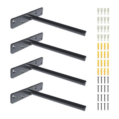 4 Pack Heavy Duty Floating Shelf Brackets Concealed Wood Shelf Supports - image 1