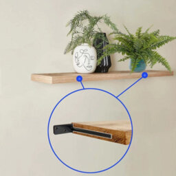 4 Pack Heavy Duty Floating Shelf Brackets Concealed Wood Shelf Supports - thumbnail 2