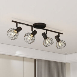 Emitto 4-Way Spotlight Ceiling Light Adjustable Vintage Black Metal E14 Fixture - thumbnail 1