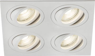 Luminosa Lighting Luminosa Knightsbridge Ambar Quad Tilt Square Downlight White - Ama4Tsw - image 1