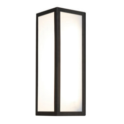 Litecraft Pictor Black Glass Panel Outdoor Wall Light - thumbnail 2