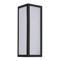 Litecraft Pictor Black Glass Panel Outdoor Wall Light - thumbnail 3