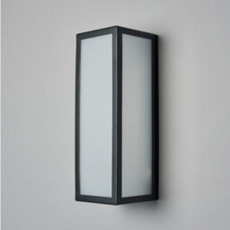 Litecraft Pictor Black Glass Panel Outdoor Wall Light - thumbnail 4