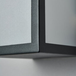 Litecraft Pictor Black Glass Panel Outdoor Wall Light - thumbnail 5