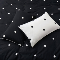 Ameha Printed Duvet Cover 3 Piece Set With Matching Pillowcase Black & White Dotted Design Reversible Double (200X200Cm) - thumbnail 8