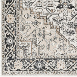 Livabliss Lavadora Washable Black Beige Traditional Boho Living Dining Rug 160 X 213 Cm Non Shedding - thumbnail 5