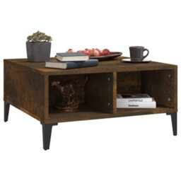 Berkfield Modern Coffee Table Smoked Oak 60X60X30 Cm Engineered Wood - thumbnail 5