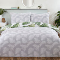Smart Living Polycotton Floral Palm Print Reversible Duvet Cover With Pilllowcase - thumbnail 2