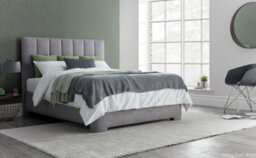 Europa Medburn Ottoman Storage Upholstered Bed Frame Light Grey Linen Fabric - thumbnail 2