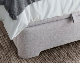 Europa Medburn Ottoman Storage Upholstered Bed Frame Light Grey Linen Fabric - thumbnail 4