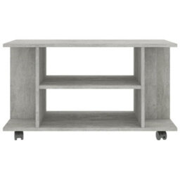Berkfield Tv Cabinet With Castors Concrete Grey 80X40X40 Cm Engineered Wood - thumbnail 4