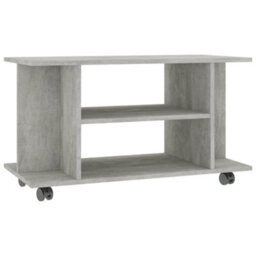 Berkfield Tv Cabinet With Castors Concrete Grey 80X40X40 Cm Engineered Wood - thumbnail 2