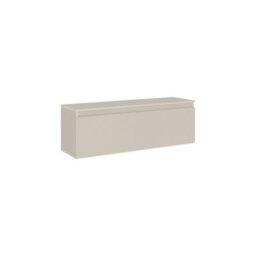 Decortie Modern Tv Stand Unit 120Cm With Soft-Close Drop-Down Door Non-Handle Design & Storage Space, Living Room, Sandstone - thumbnail 2