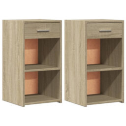 Berkfield Bedside Cabinets 2 Pcs Sonoma Oak 35X34X65 Cm Engineered Wood - thumbnail 2
