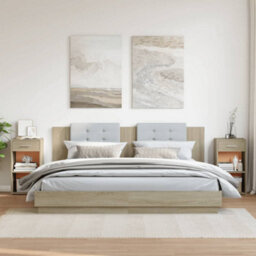 Berkfield Bedside Cabinets 2 Pcs Sonoma Oak 35X34X65 Cm Engineered Wood - thumbnail 3