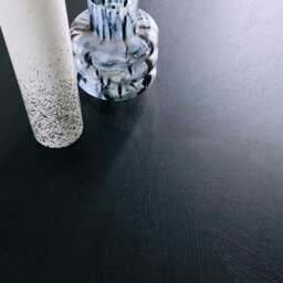 Sweeek - Oval Dining Table Rubber Wood And Oak Veneer 6 Places Diane Black 190X100X75 Cm - thumbnail 5