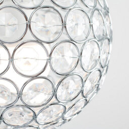 Valuelights Ducy Pair Of Modern Chrome Globe Ceiling Light Shades With Acrylic Crystal Effect Jewels (D)18Cm - thumbnail 3