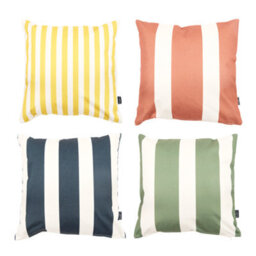 icon Indoor And Outdoor Kyoto Fabric Waterproof Filled Cushion X1 Black X1 Green X1 Yellow X1 Burnt Orange Deck Stripe - thumbnail 1