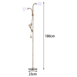 Darphe Adjustable 2 Head Floor Lamp, Universal Floor Lamp For Living Room And Bedroom, E14 Base, 180 Cm - thumbnail 9