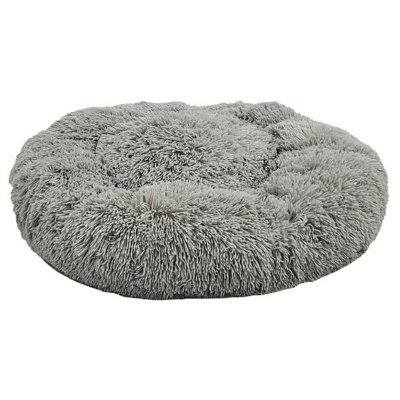 Huggle Pets Hugglepets Anti-Anxiety Medium Grey Donut Dog Bed - image 1