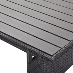 Nustone L-Shaped Corner Rattan Garden Furniture Lounge Dining Set For Seating 8 People In Black - thumbnail 7