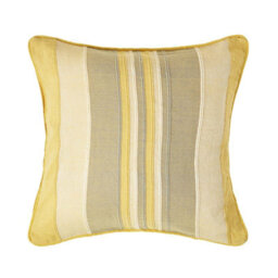 Homescapes Cotton Striped Yellow Cushion Cover Morocco , 45 X 45 Cm
