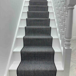 Pinstripe Stair Runner - Reversible, Durable & Hardwearing Carpet For Stairs & Staircases, Multiple Lengths - thumbnail 3
