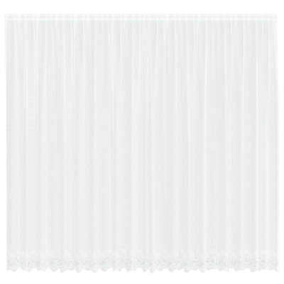 Berkfield Modern Curtains With Curtains Floral White Polyester