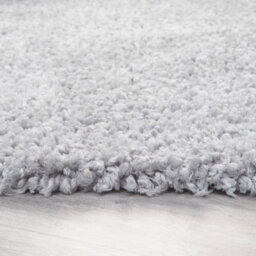 Grey Plain Shaggy Rug, Anti-Shed Easy To Clean Rug, Handmade Rug For Bedroom, Living Room, & Dining Room-60Cm X 110Cm - thumbnail 3