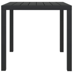 Berkfield Garden Table Black 80X80X74 Cm Aluminium And Wpc - thumbnail 2