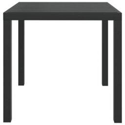 Berkfield Garden Table Black 80X80X74 Cm Aluminium And Wpc - thumbnail 3