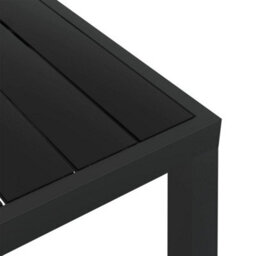 Berkfield Garden Table Black 80X80X74 Cm Aluminium And Wpc - thumbnail 4