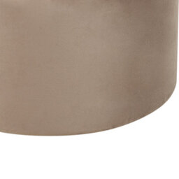 Wyld And Coco Set Of 2 Velvet Storage Pouffes Cream Taupe With Rattan Bands - Round, No Assembly - thumbnail 6