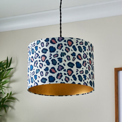 Harbour Studio Multicoloured Leopard Print Cylinder Lamp Shade (D)30Cm - image 1