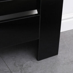 Furniturehmd Modern Radiator Cover High Gloss Black Decorative Cabinet For Living Room, Bedroom,horizontal Slats,medium - thumbnail 5