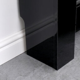 Furniturehmd Modern Radiator Cover High Gloss Black Decorative Cabinet For Living Room, Bedroom,horizontal Slats,medium - thumbnail 4