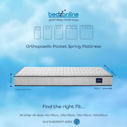 Bedz Online Bedzonline 20Cm Premium Hybrid Pocket Sprung Mattress, Breathable Foam Support, 2Ft6 Small Single (75X190Cm) - thumbnail 2
