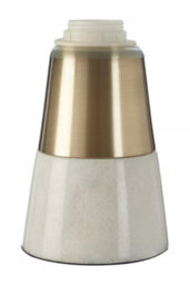 Orsina Glass Table Lamp With Marble Base, Brass Finish Decorative Desk Light,  Luxe Table Light For Living Room - thumbnail 5