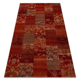 RugsX Wool Carpet Kashqai 4327 300 Patchwork Claret  67X130 Cm