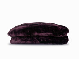 Pagnanno. Faux Fur Mink Throw Fluffy Warmth Bed Throws Flannel Fleece Blanket,(1, Aubergine, King 200X240Cm) - thumbnail 3