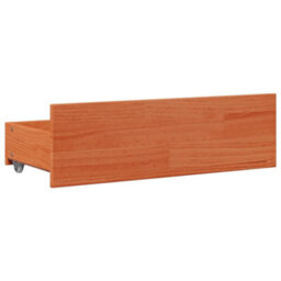 Berkfield Bed Frame Without Mattress With Drawers Wax Brown 90X190 Cm Single Solid Wood Pine - thumbnail 8