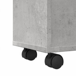 Berkfield Narrow Bathroom Cabinet With Wheels Concrete Grey Engineered Wood - thumbnail 8