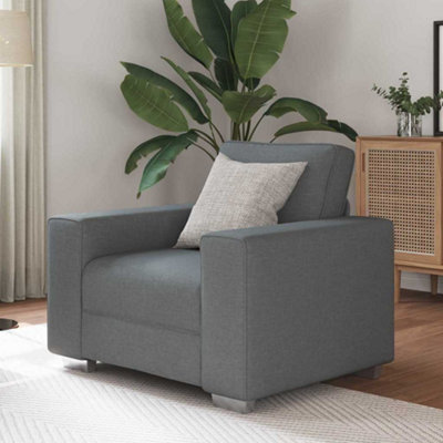 Vidaxl Sofa With Cushion Dark Grey 100 X 77 X 82 Cm Fabric - image 1