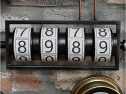 My Square Mile Industrial Steampunk Pipe Metal Gear Wall Clock With Faux Temperature Dial Display (Industrial Clock (Faux Digit Counters)) - thumbnail 2
