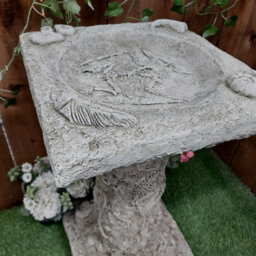 Stone Cast Detailed Jurassic Birdbath - thumbnail 4